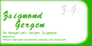 zsigmond gergen business card